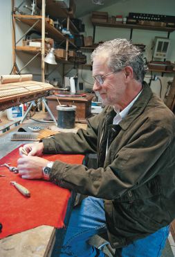 Barnhard at work in his shop