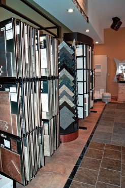 Tile floor samples at Creative Countertops