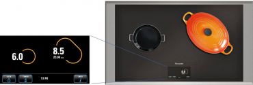 The Freedom Induction Cooktop incorporates a natural-mapping user interface. Forty-eight 3-inch induction heating elements allow users to place pots and pans anywhere on the cooking surface, and move them around while cooking. Cookware shape and size are reflected in a 6 1/2-inch touchscreen display, which also controls power setting and cooking time.