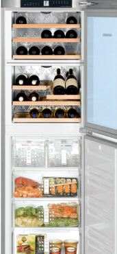 Liebherr WF1061 Built-in wine storage/freezer combination with ice maker 34 bottle capacity in stainless steel