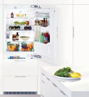 Liebherr model No. WF1061 offers great storage with a 34-wine-bottle upper compartment and a 4.5-cubic-foot freezer below in just 24 inches of space.