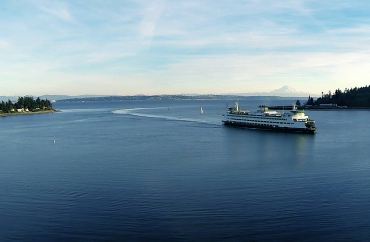 Puget Sound Ferry at Eagle Harbor, Bainbridge Island