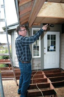 Wayne Keffer, noting new roof design