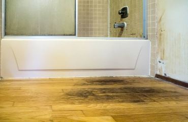 Water damage to hardwood floors