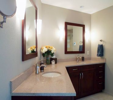 Completed master bath vanity