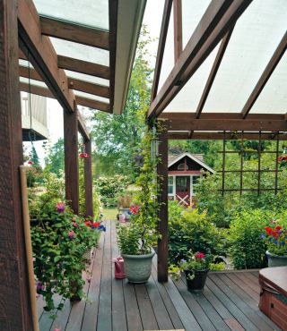 View from covered deck