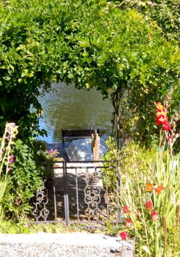 A path in the O'Briens' garden leads down to Sylvia Lake