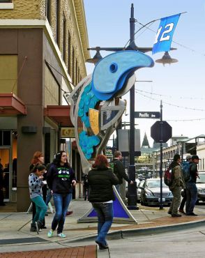 Bremerton's Fish Catching Fisherman Statue