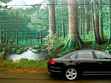 The Forest Mural in Bremerton, painted by Dennis McDaniel