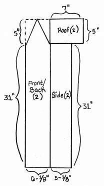 You’ll want to double up the layout so that you have two of each section: side, front and roof.