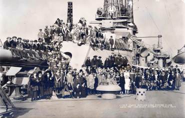 Kitsap County Boys and Girls Canning Clubs, aboard the U.S.S. Nevada, October 25th, 1923. (Turner Photo)