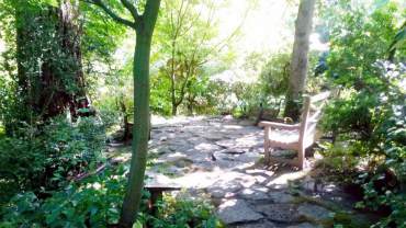 A secluded garden courtyard