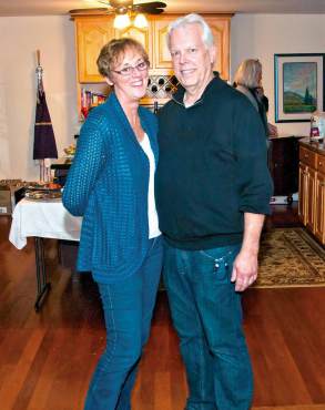 Key Peninsula Words and Music - Pam and Jerry Libstaff during a recent Words and Music event at their Vaughn home.