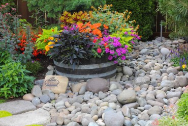 Whiskey barrel planter