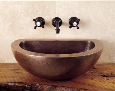 Copper vessel sink by Stone Forrest