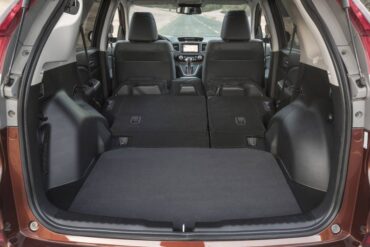 The cargo area is spacious with a flat deck and nearly flat folded second row seats.