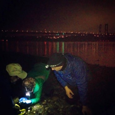 Taking a closer look at the beach with the Narrows Bridge in the background.