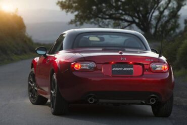 The slick retractable hardtop makes the MX-5 Miata an all-weather fun car. 