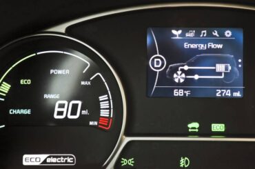 Comprehensive gauges monitor charging conditions and remaining miles.