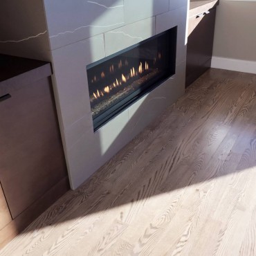 Solid oak hardwood floor — Design by Demane Design