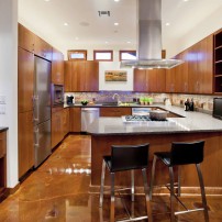 Polished concrete floor — Design by Linda Evans, CKD, CBD, CAPS