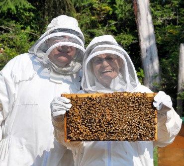 Frank Wilson with his mom, Linda Wilson