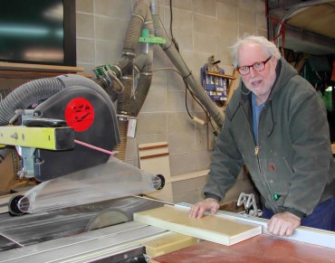 John Steiner in his shop