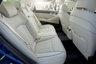 Wide opening doors make it  easy to slide into the luxurious rear seats.