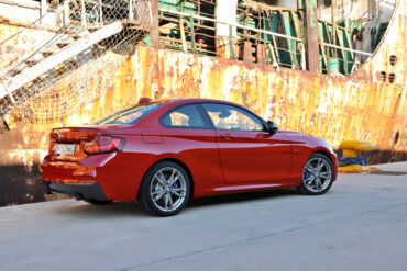 The 2015 BMW M235i coupe has xDrive all-wheel-drive for extra traction in all types of weather.