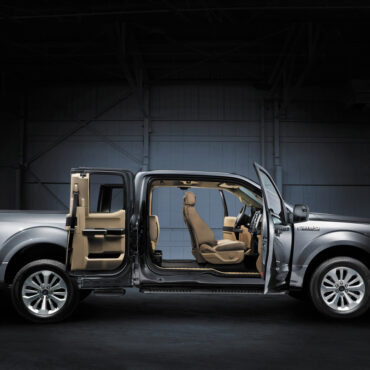  F-150 Supercab doors open extra wide for easy passenger and cargo access. 