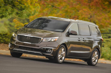 The Kia Sedona mini van is handsome with an almost SUV appeal.