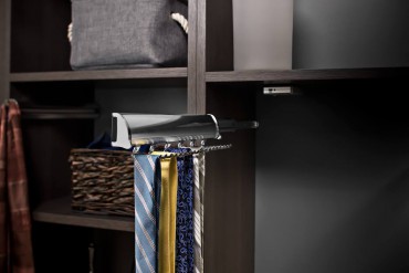 Retractable tie rack by Hafele