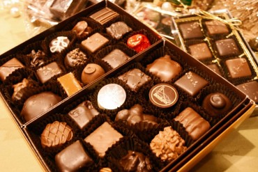 Personalize a gift box or choose one of Boehm's prepared boxes with the shop's most popular chocolates.