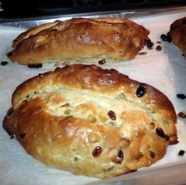 Stöllen loaves fresh out of the oven