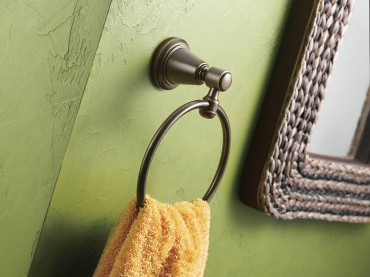 Bradshaw towel ring in oil-rubbed bronze by Moen