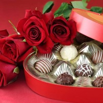 valentines roses and chocolates