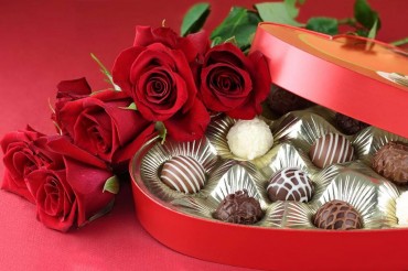 valentines roses and chocolates