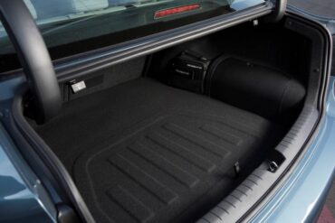 The Hyundai Plug-In loses  trunk space and fold-down rear seats in order to accommodate  its battery.