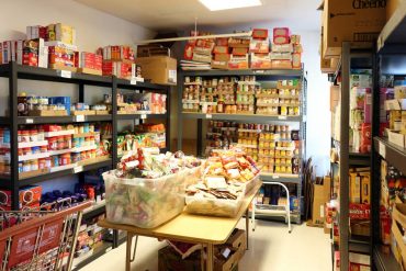 3 rooms at the Bremerton location hold the donated food, ready for packing.