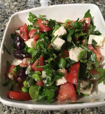 Fava Feta Salad