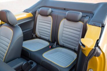 Rear seat is minimal. The split folding seats do add versatility to the very small trunk. 