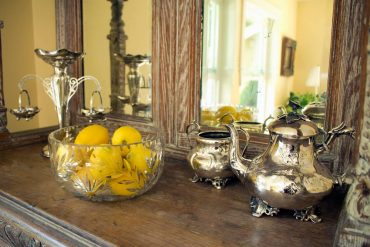 An English Country Cottage in Hansville - No proper English home would be complete without a tea service.