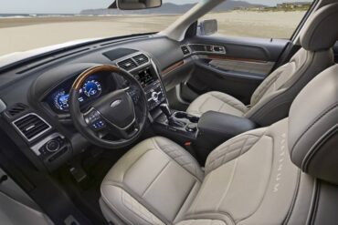 Interior comfort and style and highlights of the Platinum Explorer. Front seats and heated and cooled along with a massage feature.