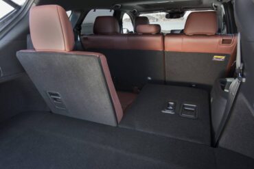 Second and third row seats are split to form a variety of seating/cargo configurations. 