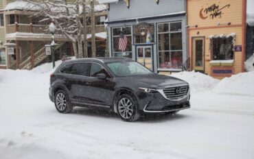 The Mazda CX-9 is an excellent snowy weather vehicle with lots of room for family and their gear.