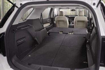 Cargo space is quite ample with the rear seats folded down. 