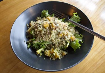 Roasted sweet potato and quinoa salad