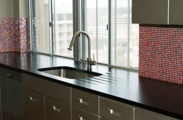 PaperStone kitchen counter in Slate (Photo courtesy Panel Tech)