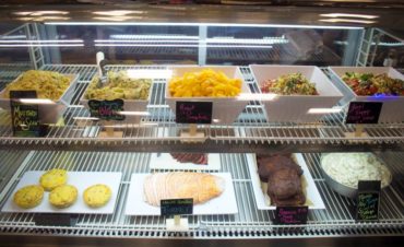 The deli case has locally sourced, house-made sides and more.