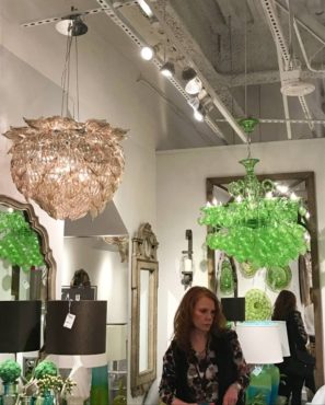 Greenery in lighting by Curry & Company